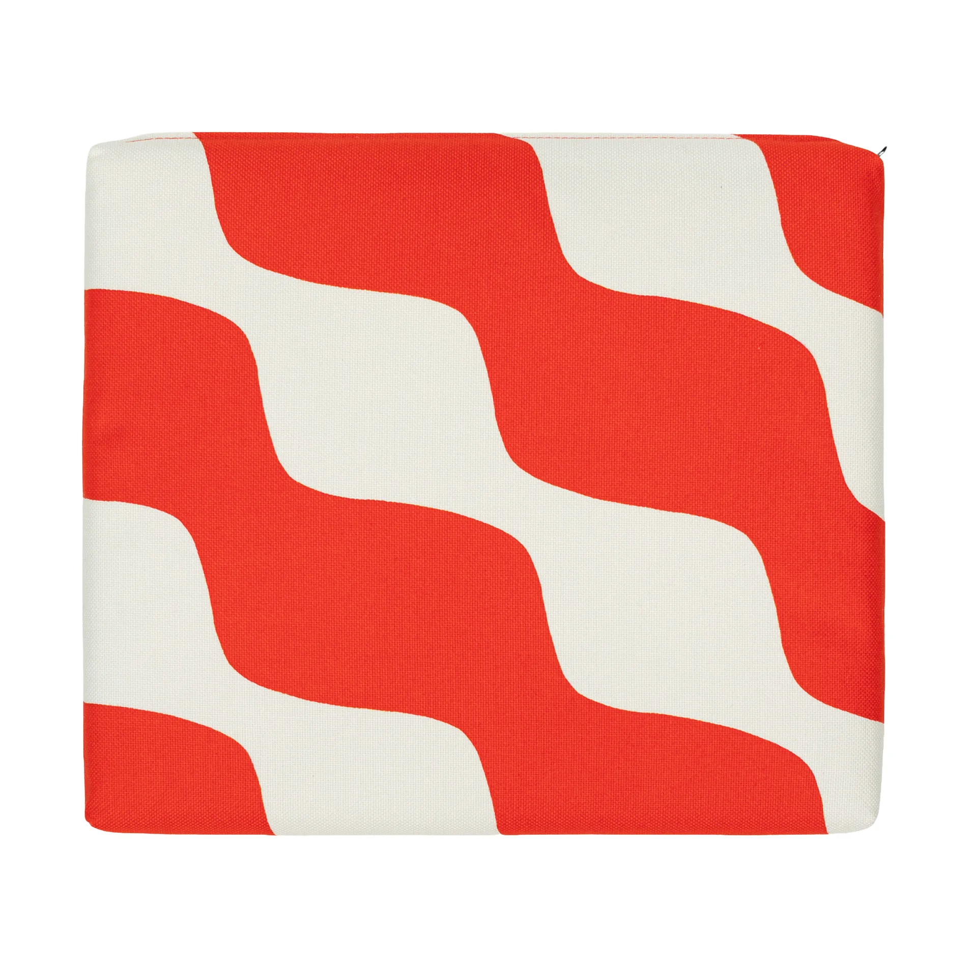 Cuscino per seduta Taifuuni, Bianco naturale, arancione rosso, 40x35 cm Marimekko