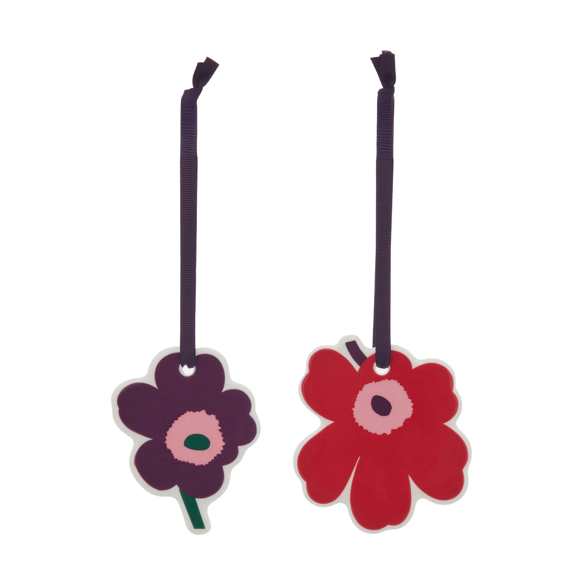 Decorazione pendente Unikko, Cranberry-pink-plum, 2 pezzi Marimekko