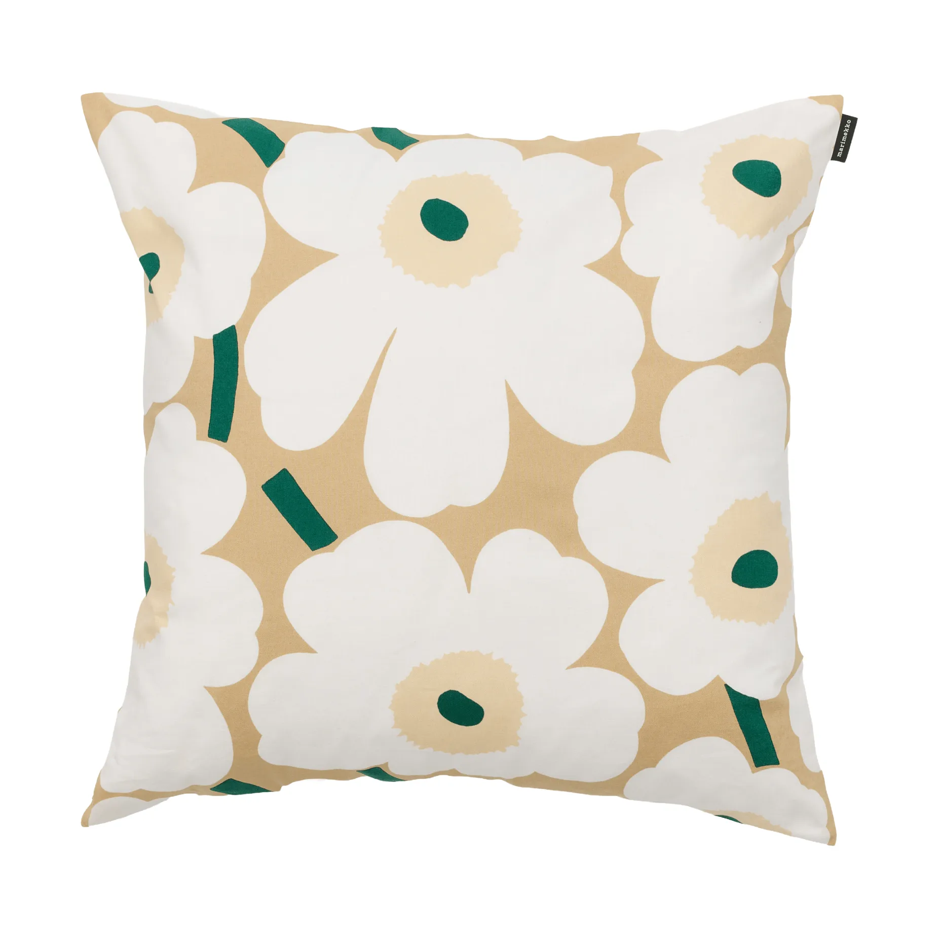 Federa cuscino Marimekko Pieni Unikko 50x50 cm, Sand-white-hay-emerald Marimekko