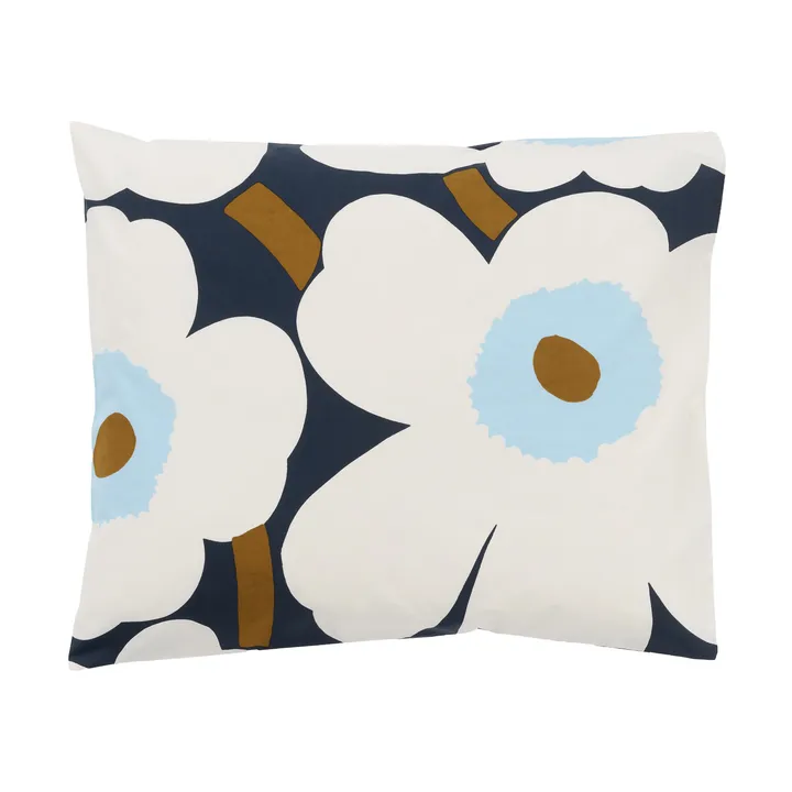 Federa Marimekko Unikko 50x60 cm - Blueberry-off white-cold blue - Marimekko