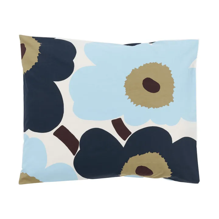 Federa Marimekko Unikko 50x60 cm - Off white-blueberry-cold blue - Marimekko