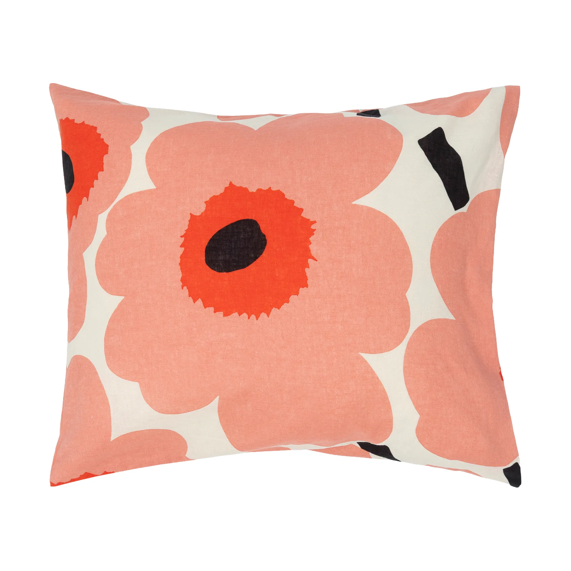 Federa Marimekko Unikko 50x60 cm, Off white-coral-orange red-charcoal Marimekko