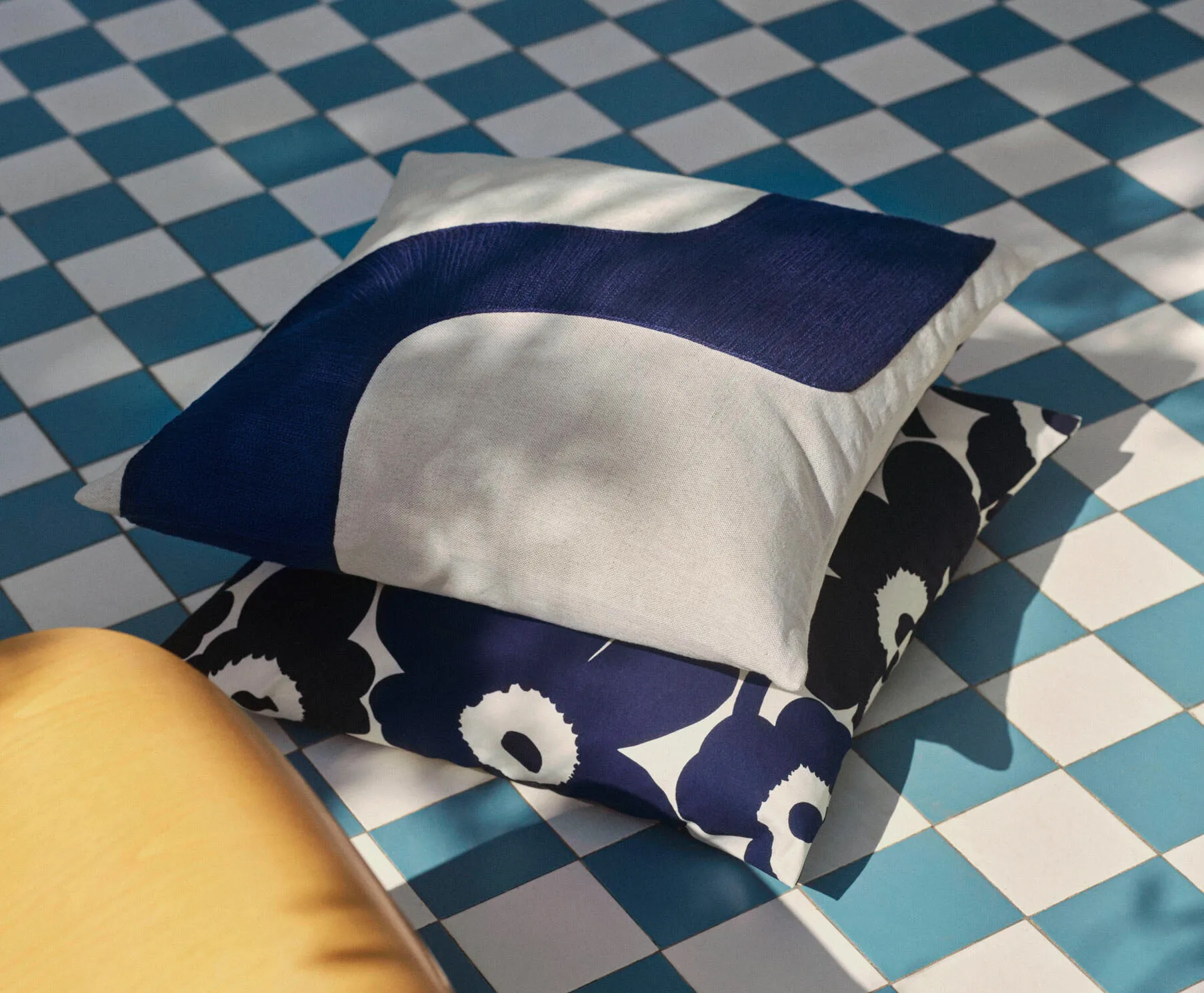 Federa per cuscino Seireeni 50x50 cm, Linen-dark blue Marimekko