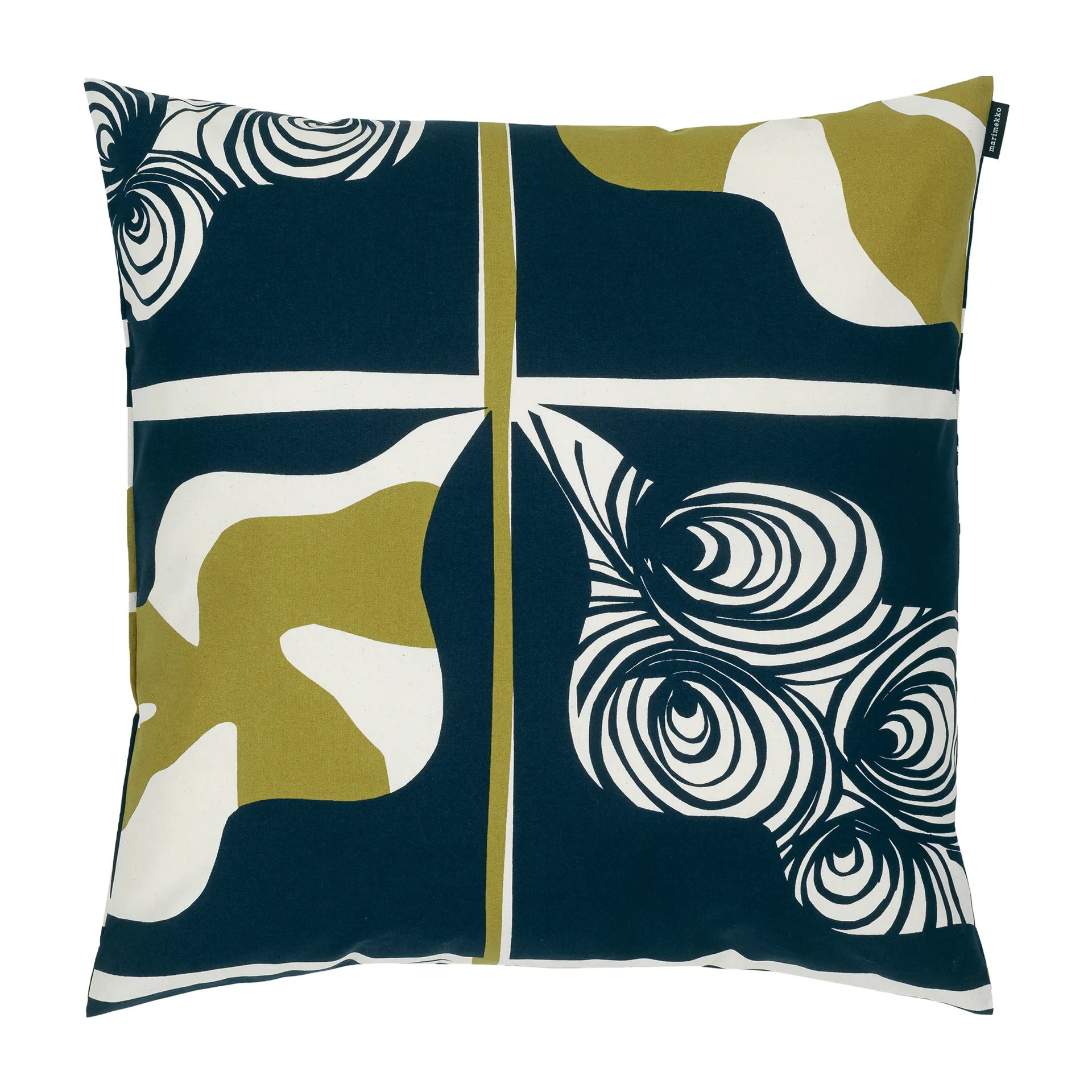 Federa Rukinlapa 50x50 cm, blu scuro-verde-bianco Marimekko