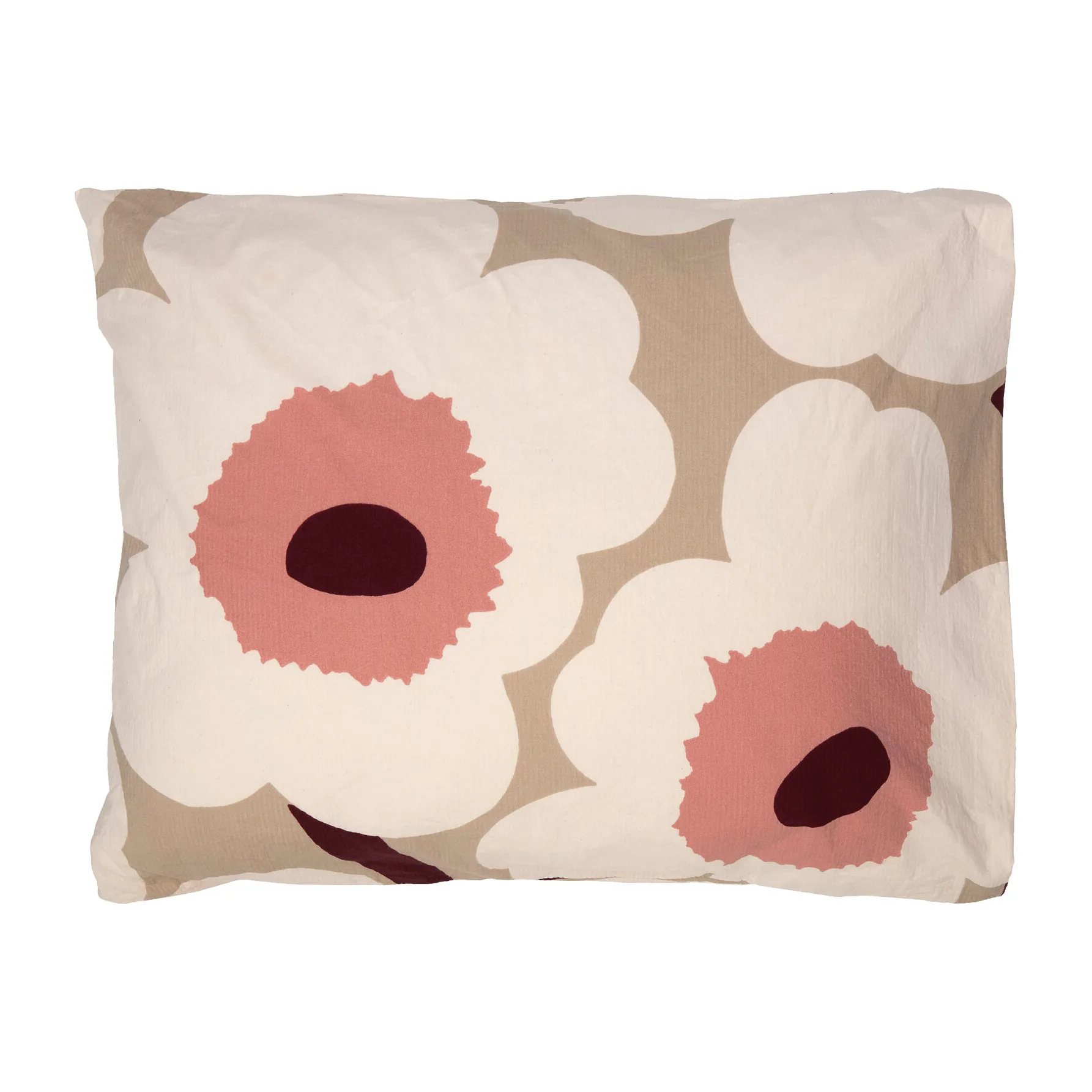 Federa Unikko 50x60 cm, beige, cotone, rosa Marimekko