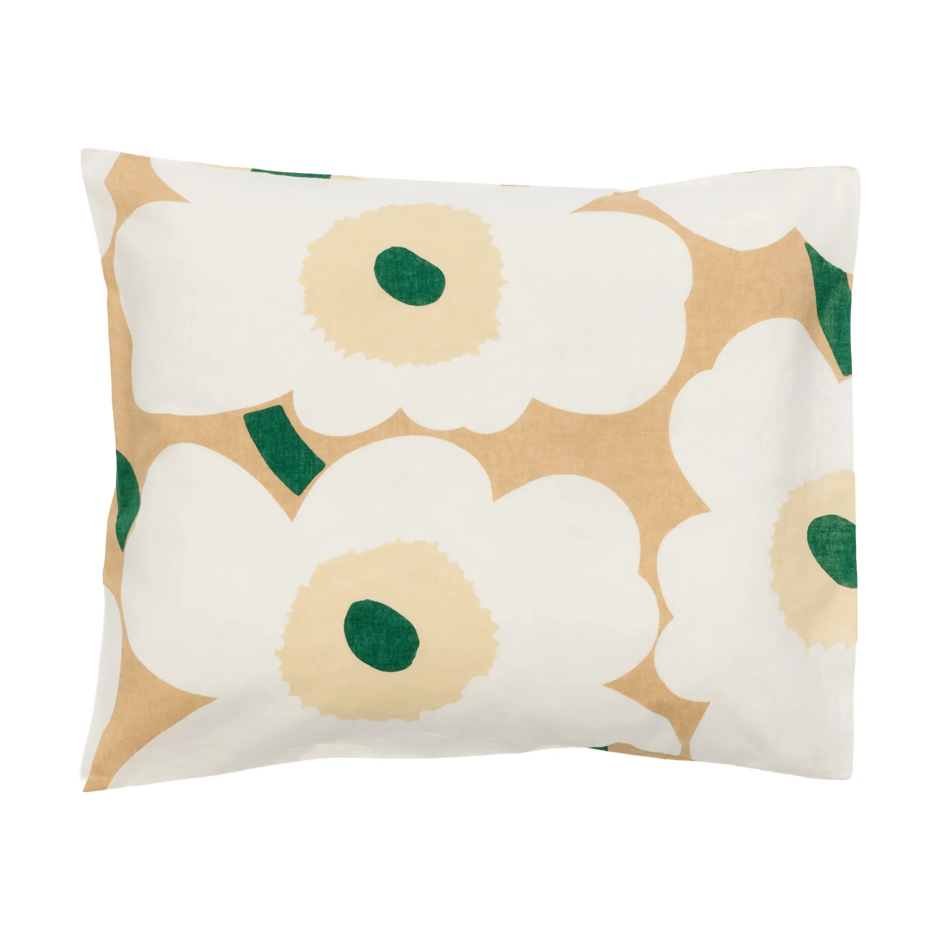 Federa Unikko 50x60 cm, Sand-off white-hay-emerald Marimekko