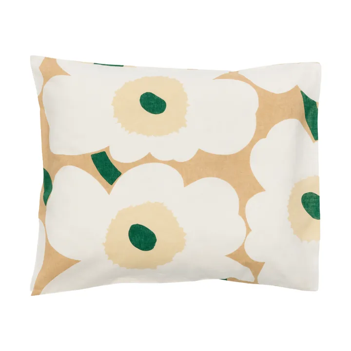 Federa Unikko 50x60 cm - Sand-off white-hay-emerald - Marimekko