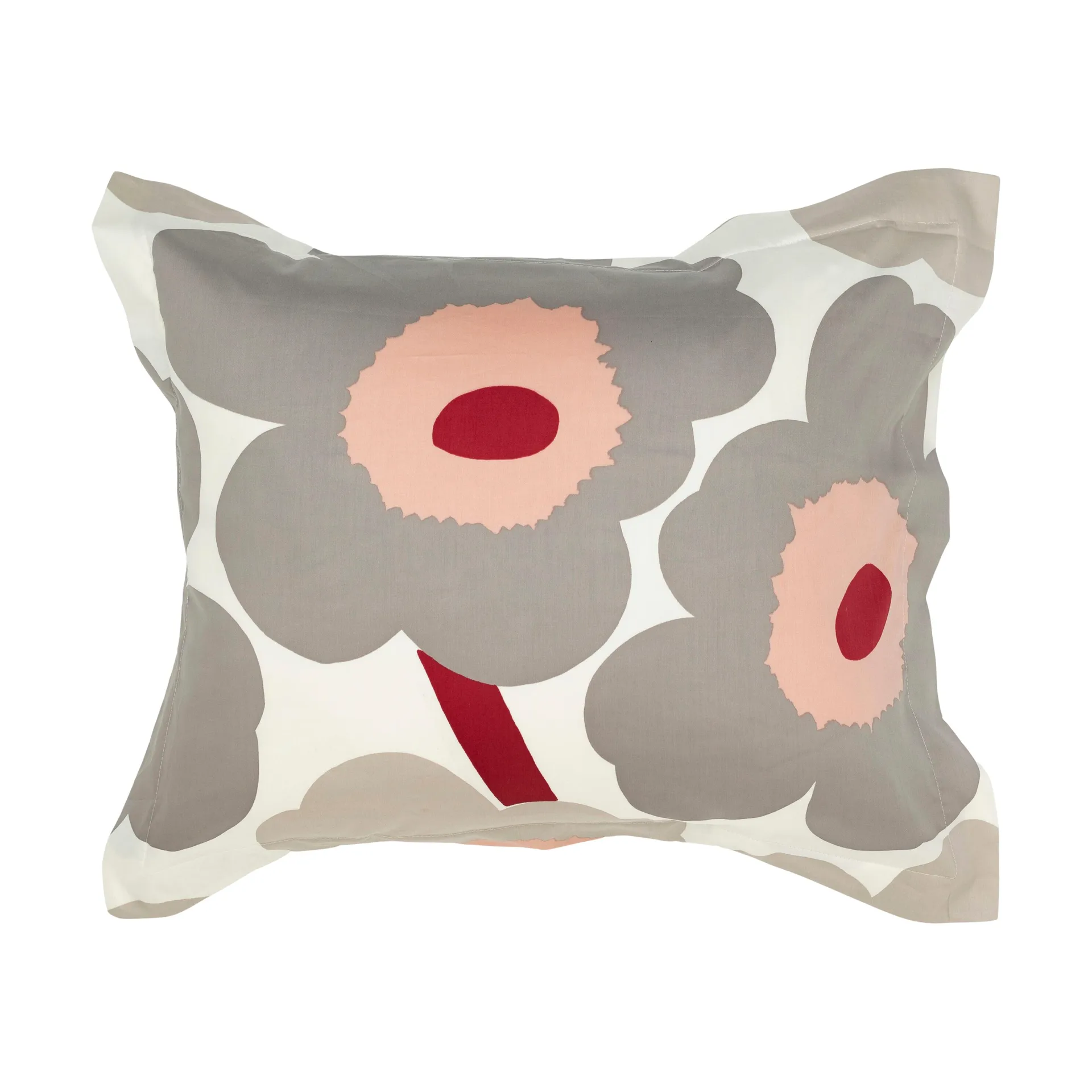 Federa Unikko in raso 50x60 cm, Off white-warm grey-pink Marimekko