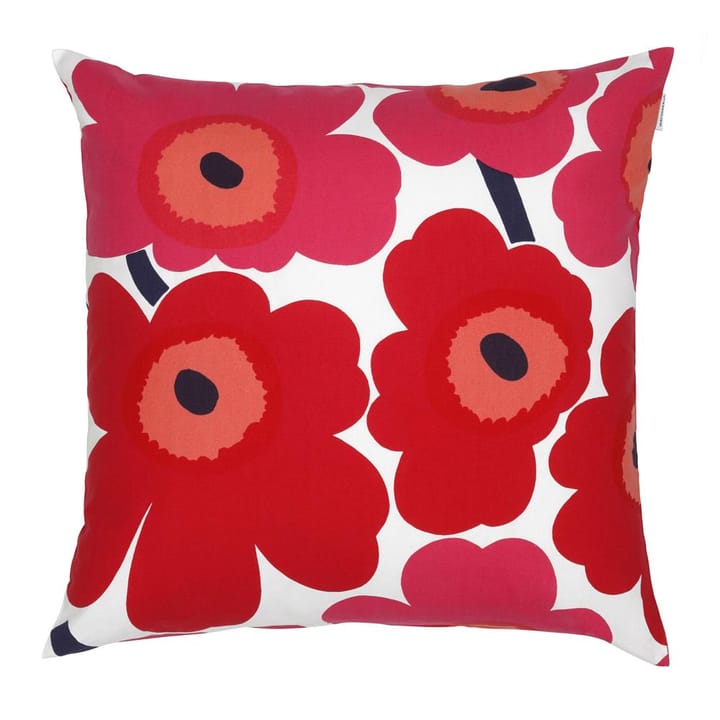 Fodera per cuscino Pieni Unikko 50x50 cm - rosso-blu navy - Marimekko