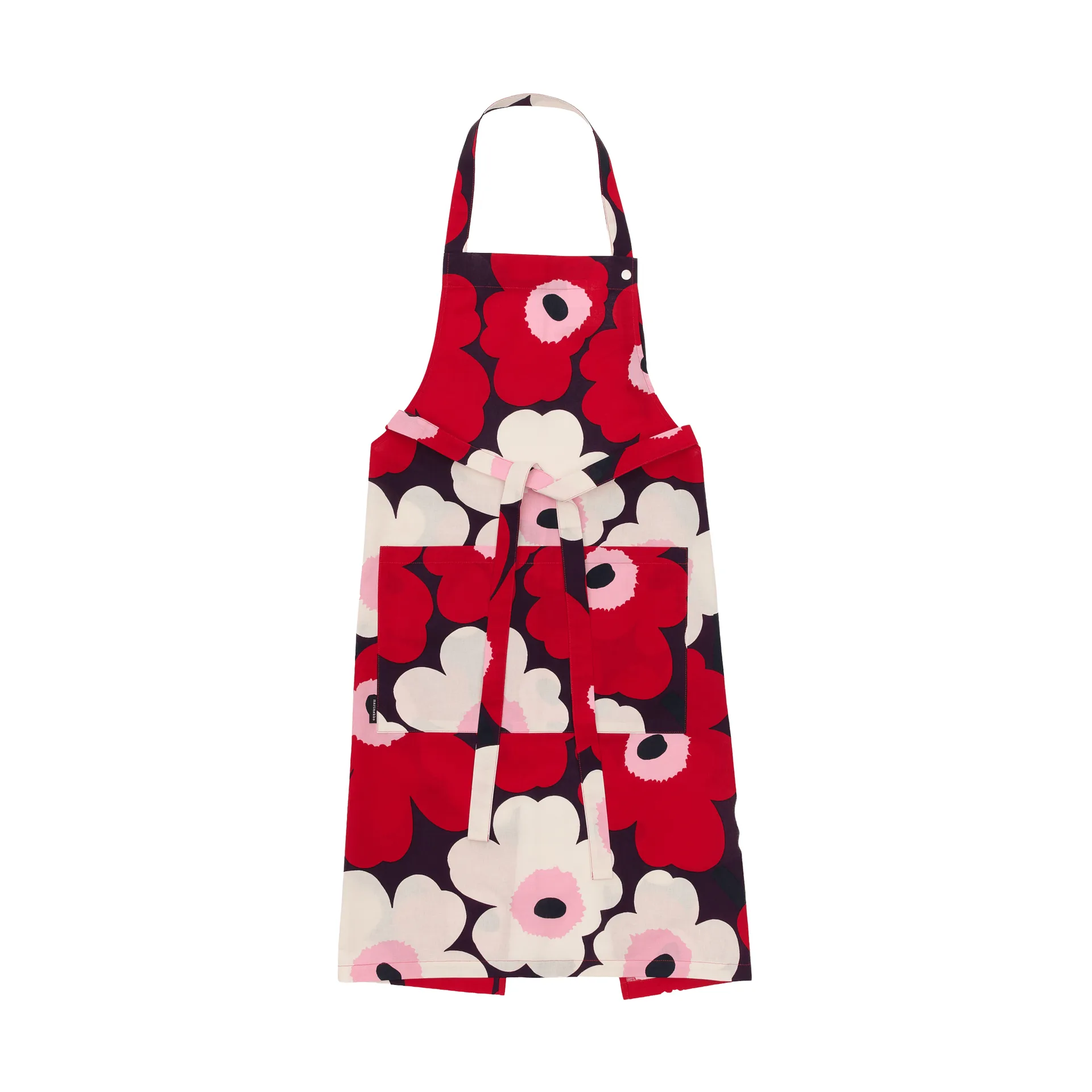 Grembiule Marimekko Pieni Unikko, Plum-cranberry-off white-rose Marimekko
