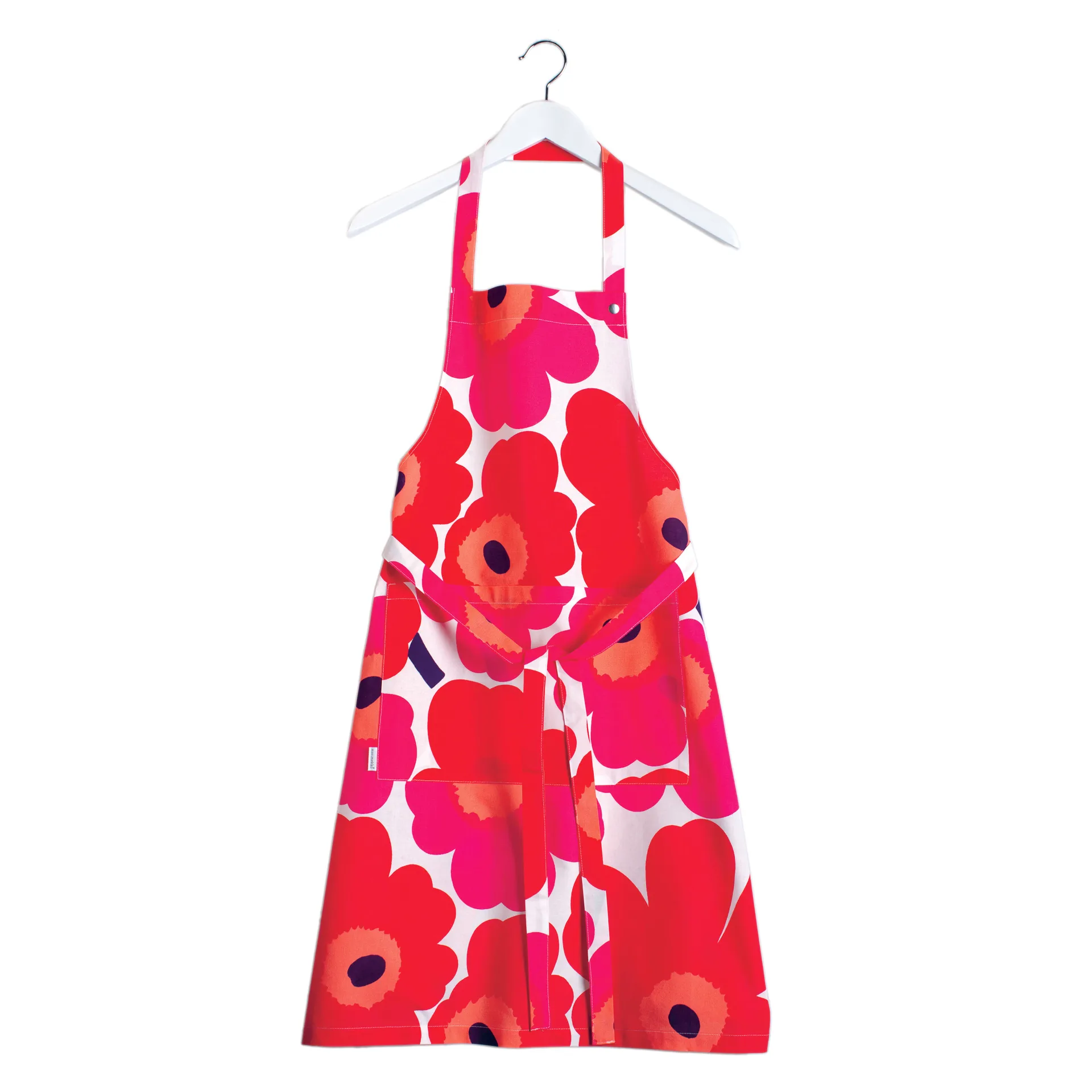 Grembiule Marimekko Pieni Unikko, Rosso-bianco Marimekko