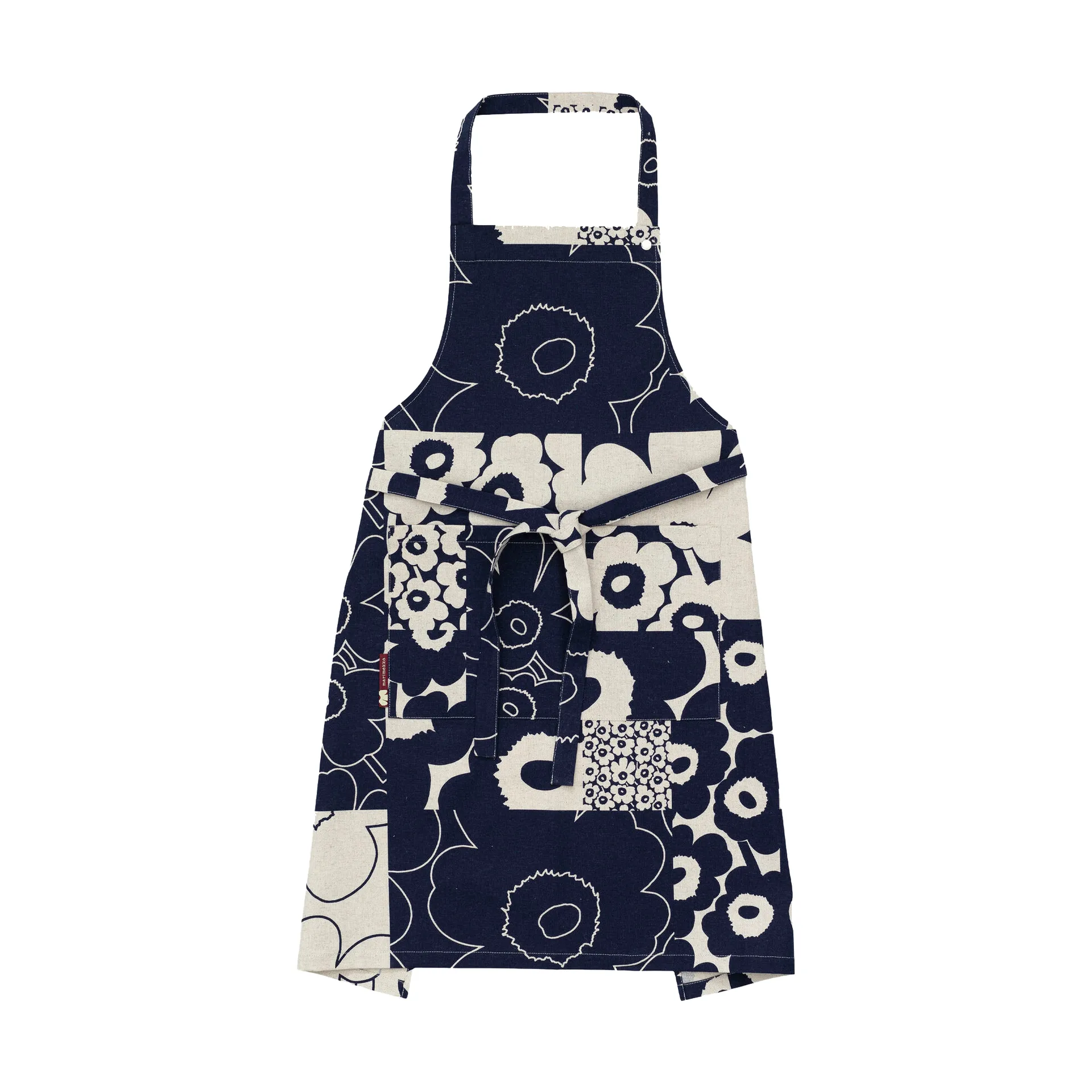 Grembiule Unikko collage, Linen-dark navy Marimekko