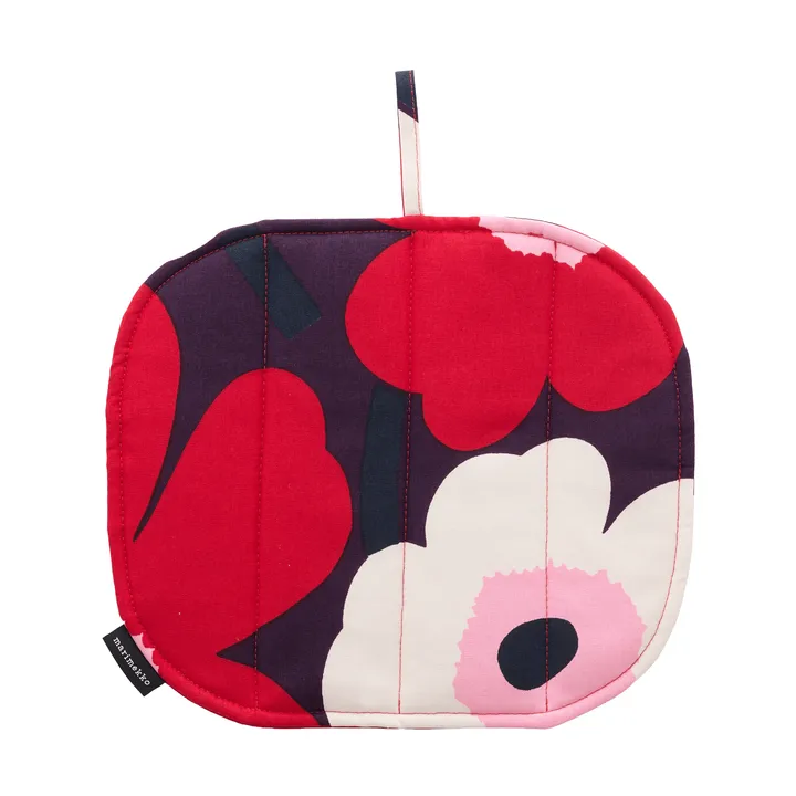 Guanto da forno Pieni Unikko 22x25 cm - Plum-cranberry-off white-rose - Marimekko