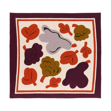 Kukasta Kukkaan panca - Hay-plum-bronze-terracotta, 140x140 cm - Marimekko