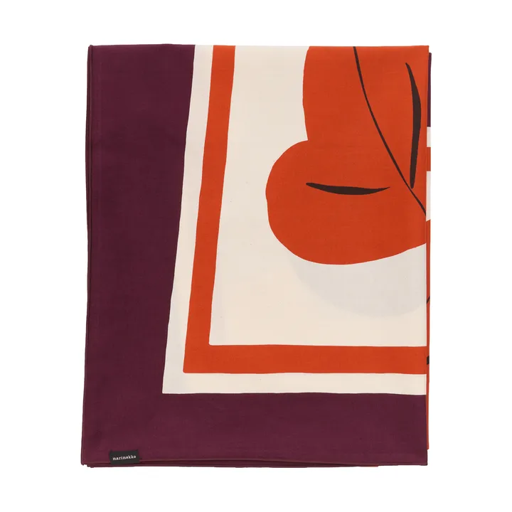 Kukasta Kukkaan panca - Hay-plum-bronze-terracotta, 140x140 cm - Marimekko