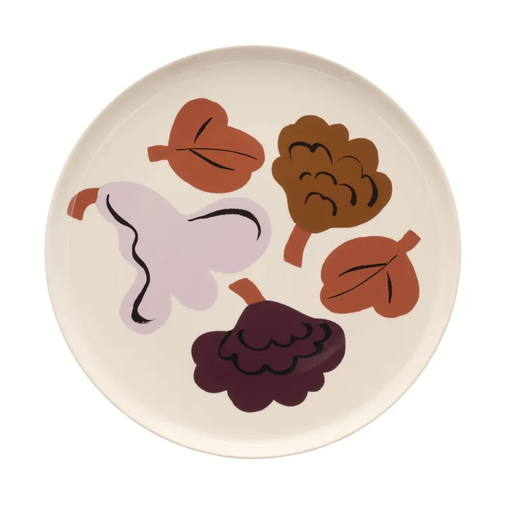 Kukasta Kukkaan piatto piano - Stoneware-plum-bronze-terracotta Ø20 cm - Marimekko