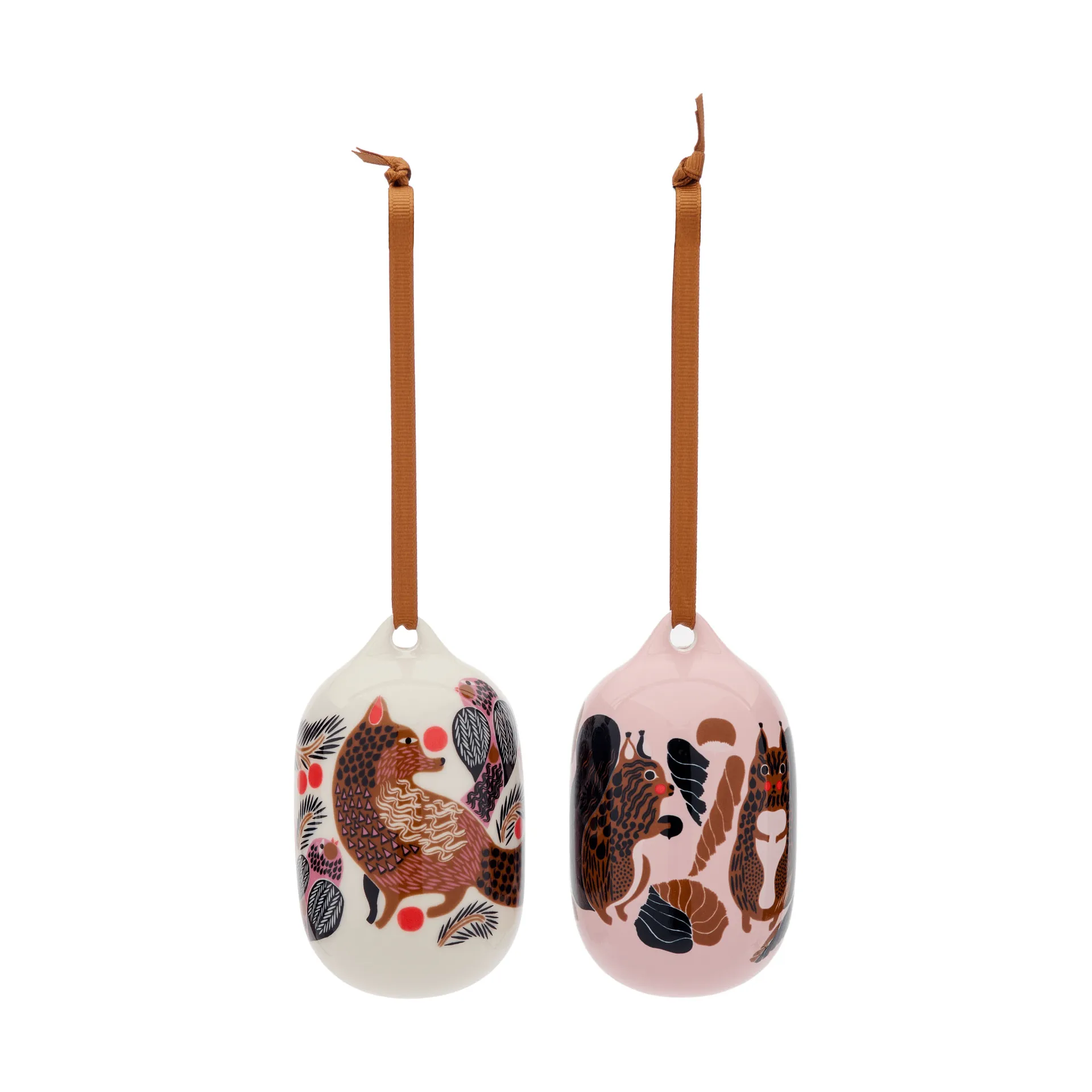 Kurre Ketunmarja pendente decorativo, Pink-white-multicolour, 2 pezzi Marimekko