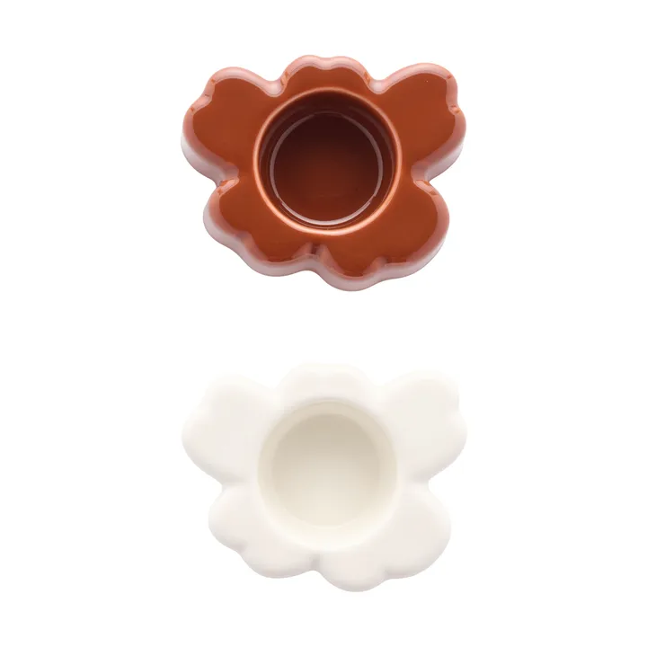 Lanterna Unikko 3x10 cm, 2 pezzi - White-chestnut - Marimekko