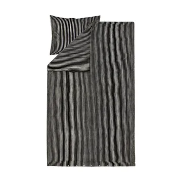 Lenzuolo con federa Marimekko Piccolo 150x210 cm - Black-off white - Marimekko