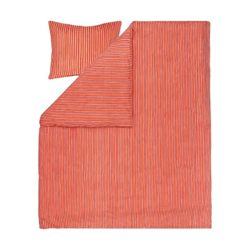 Lenzuolo con federa Marimekko Piccolo 240x220 cm - Warm orange-pink - Marimekko