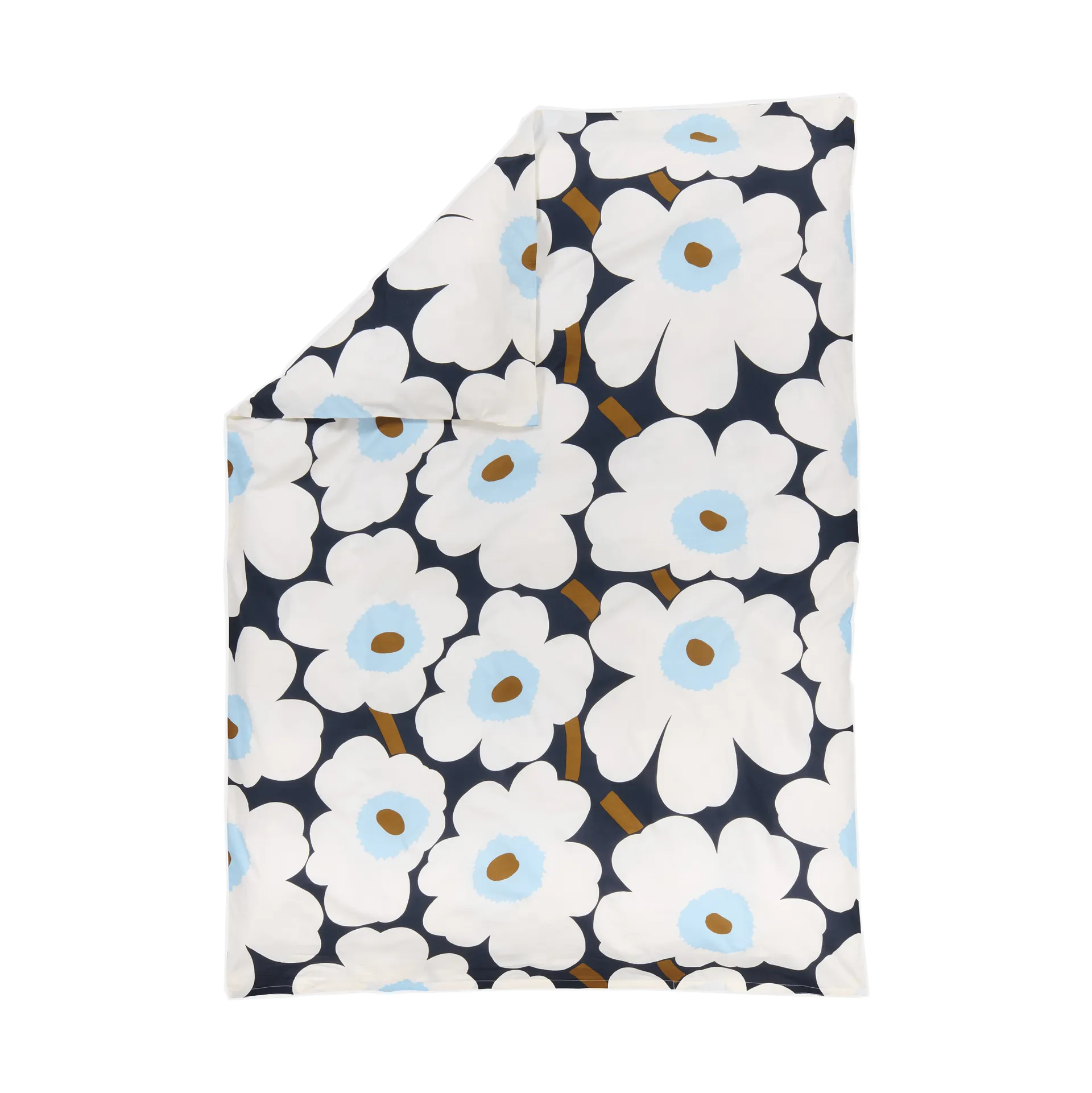 Lenzuolo Marimekko Unikko 150x210 cm, Blueberry-off white-cold blue Marimekko