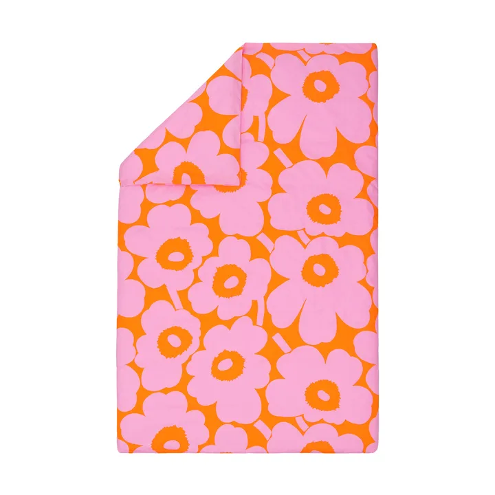 Lenzuolo Marimekko Unikko 150x210 cm - Orange-pink - Marimekko