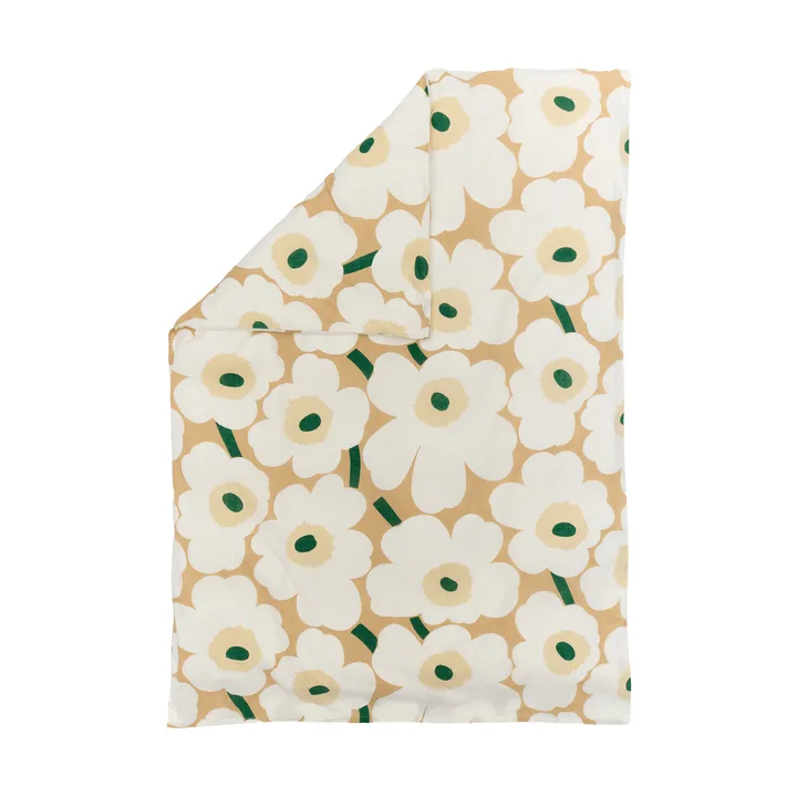 Lenzuolo Marimekko Unikko 150x210 cm - Sand-off white-hay-emerald - Marimekko