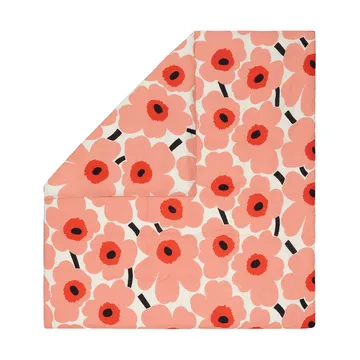 Lenzuolo Marimekko Unikko 220x240 cm - Off white-coral-orange red-charcoal - Marimekko