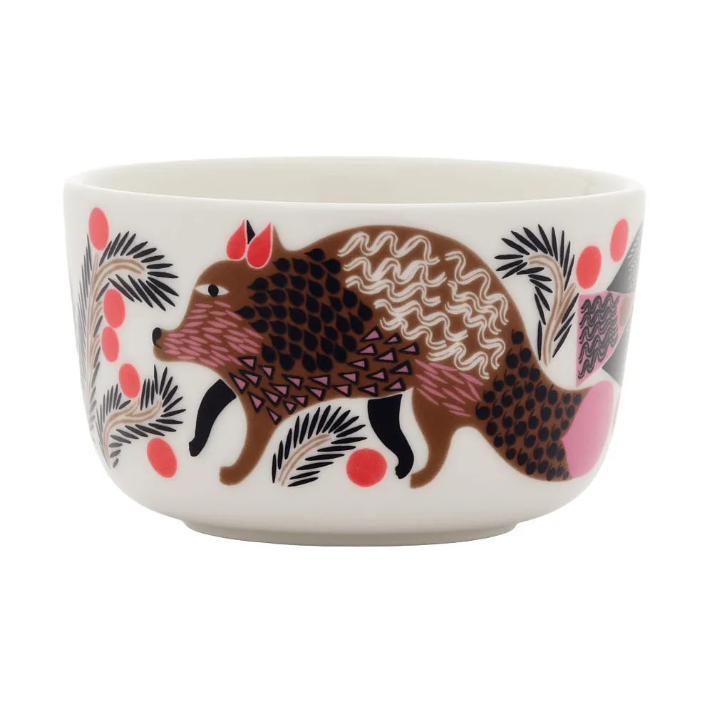 Oiva Ketunmarja ciotola 2,5 dl, White-bronze-pink-petrol Marimekko