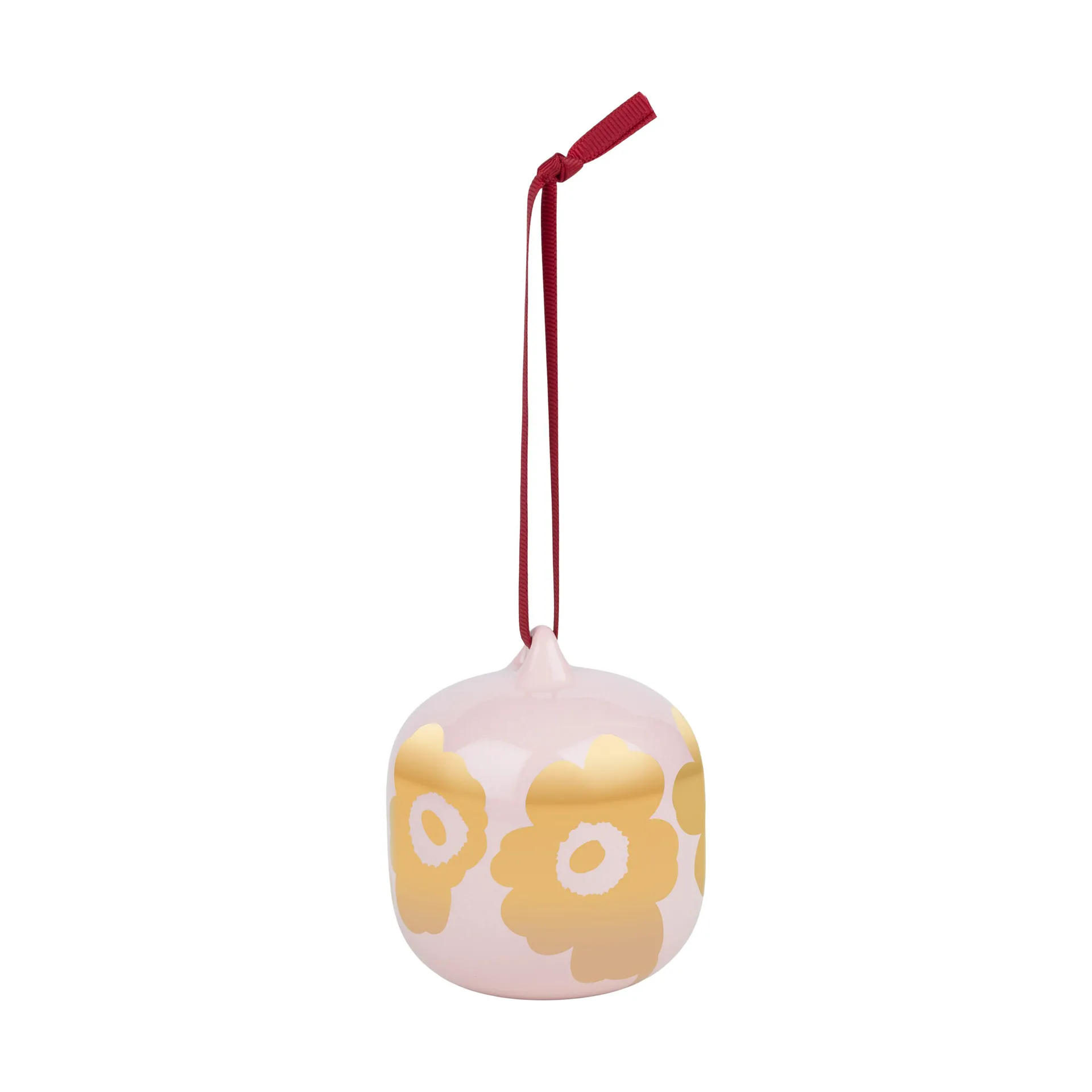 Pallina di Natale Unikko 2025 7x7 cm, Rosa-oro Marimekko