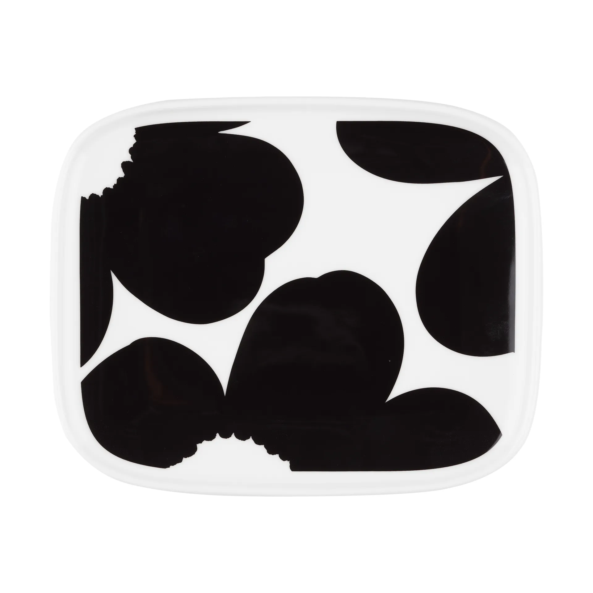 Piattino Iso Unikko 12x15 cm, White-black Marimekko