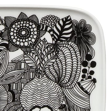 Piattino Siirtolapuutarha 15x12 cm - bianco-nero (100 anni Finlandia) - Marimekko