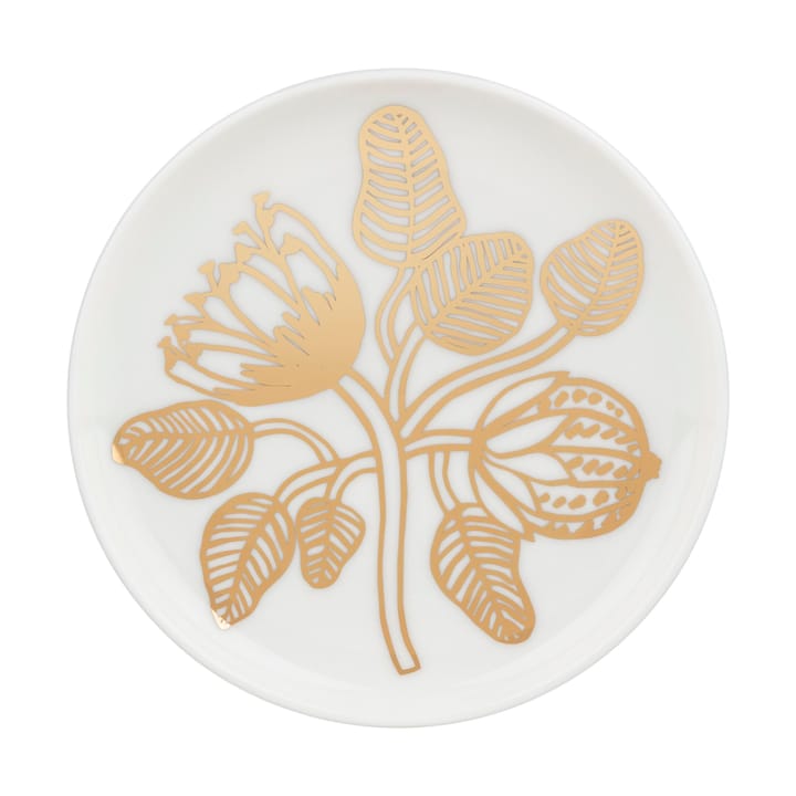 Piattino Tiara Ø13,5 cm - Bianco-oro - Marimekko