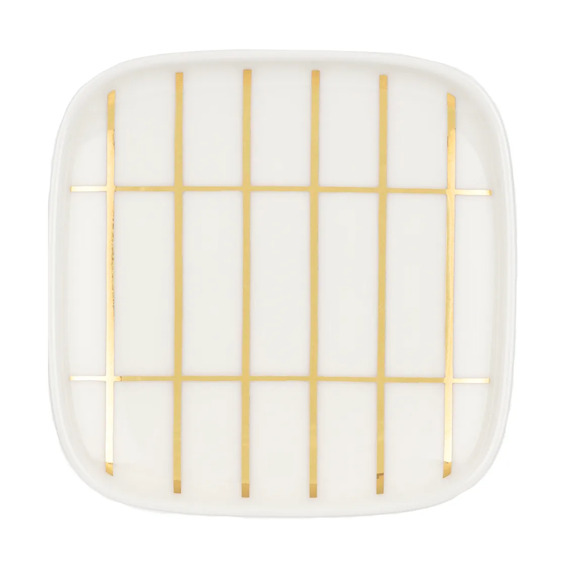 Piattino Tiiliskivi 10x10 cm, White-gold Marimekko