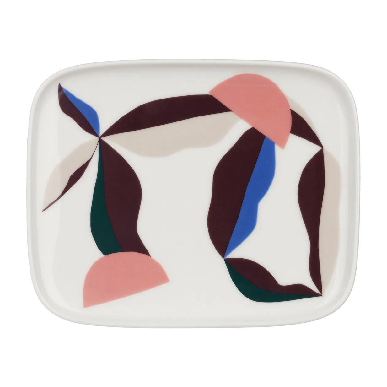 Piatto Berry 15x12 cm, Bianco-blu-polvere-vinaccia Marimekko