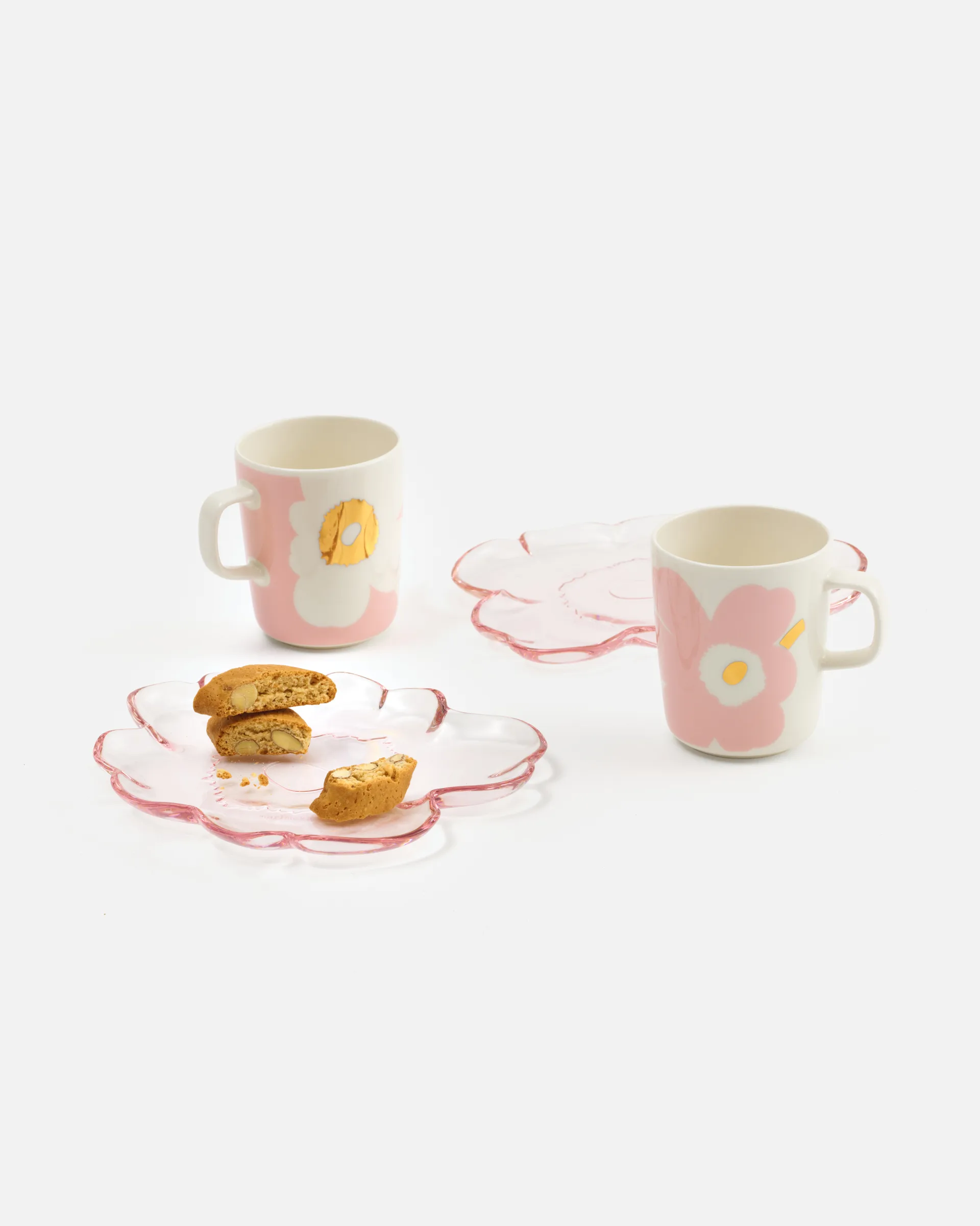 Piatto in vetro Unikko 20 cm, Rosa chiaro   Marimekko