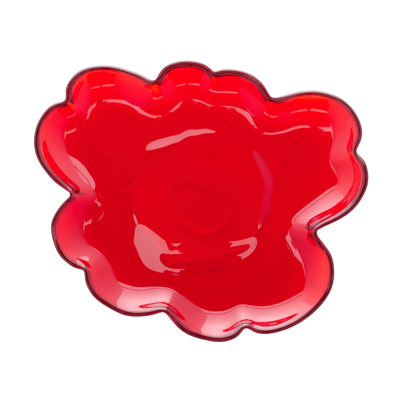 Piatto in vetro Unikko 20 cm, Rosso Marimekko