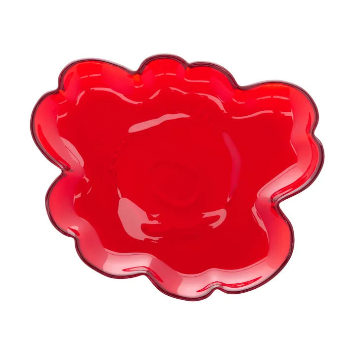 Piatto in vetro Unikko 20 cm - Rosso - Marimekko