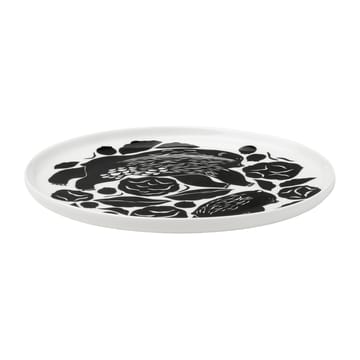 Piatto Karhuemo Ø 20 cm - Bianco-verde scuro - Marimekko