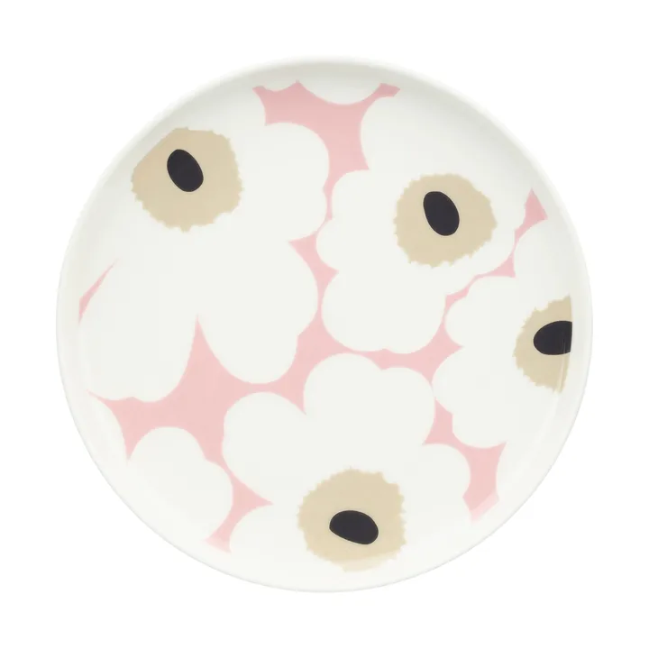 Piatto Marimekko Unikko Ø20 cm - Off white-pink-sand-charcoal - Marimekko