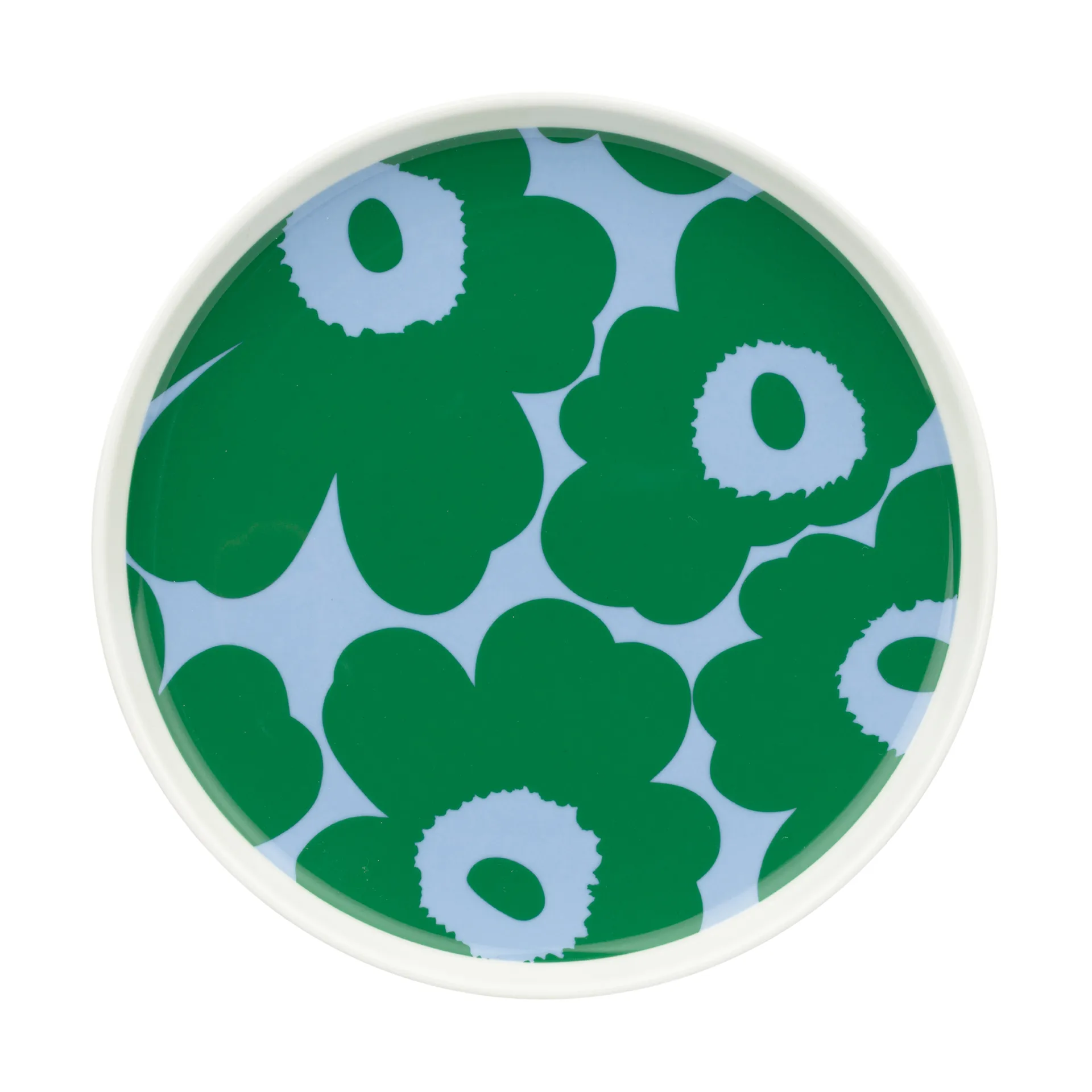 Piatto Marimekko Unikko Ø20 cm, White-green-light blue Marimekko