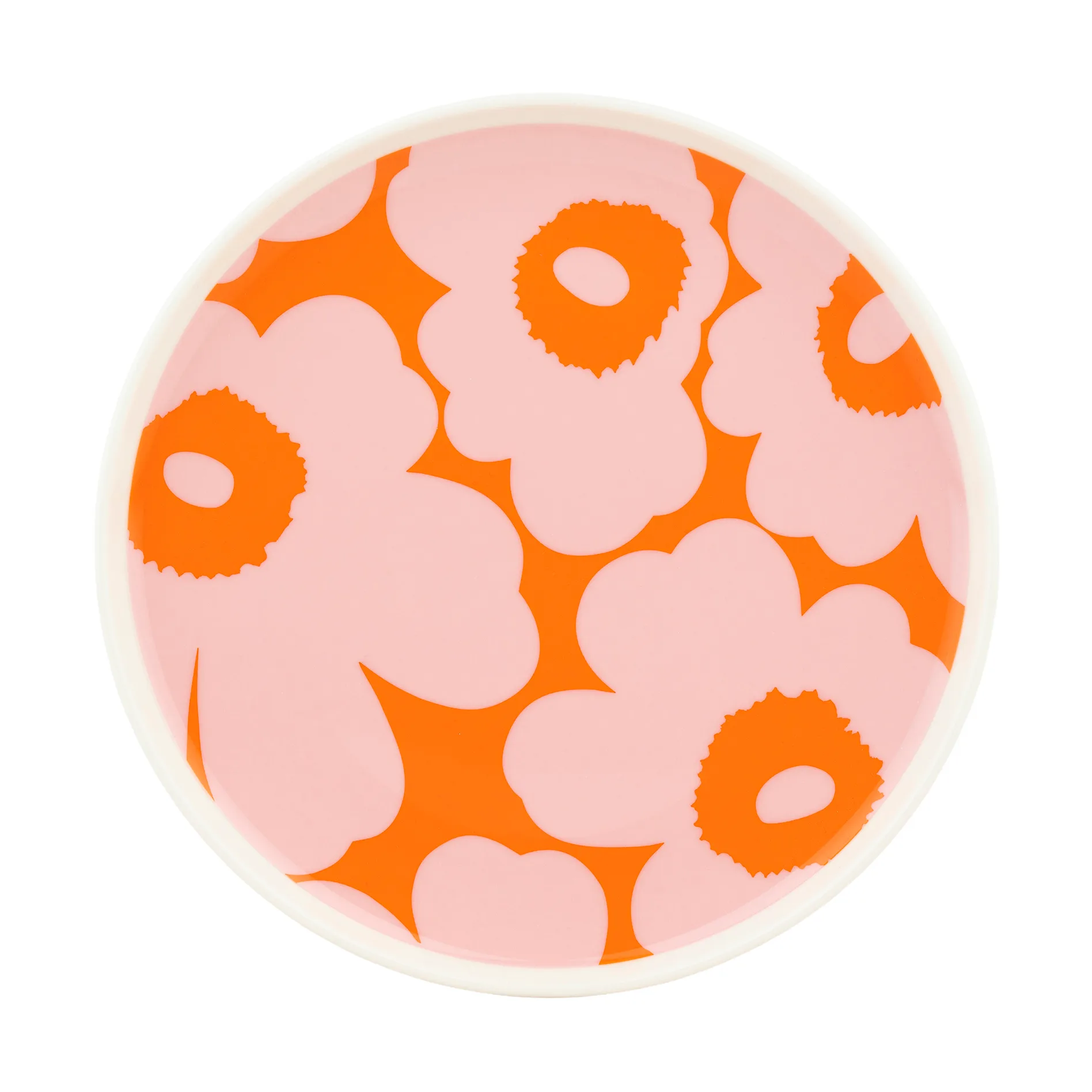 Piatto Marimekko Unikko Ø20 cm, White-pink-orange Marimekko