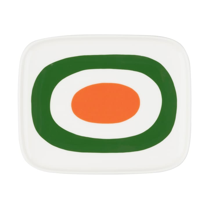 Piatto Melooni 12x15 cm - Bianco-verde-arancione - Marimekko