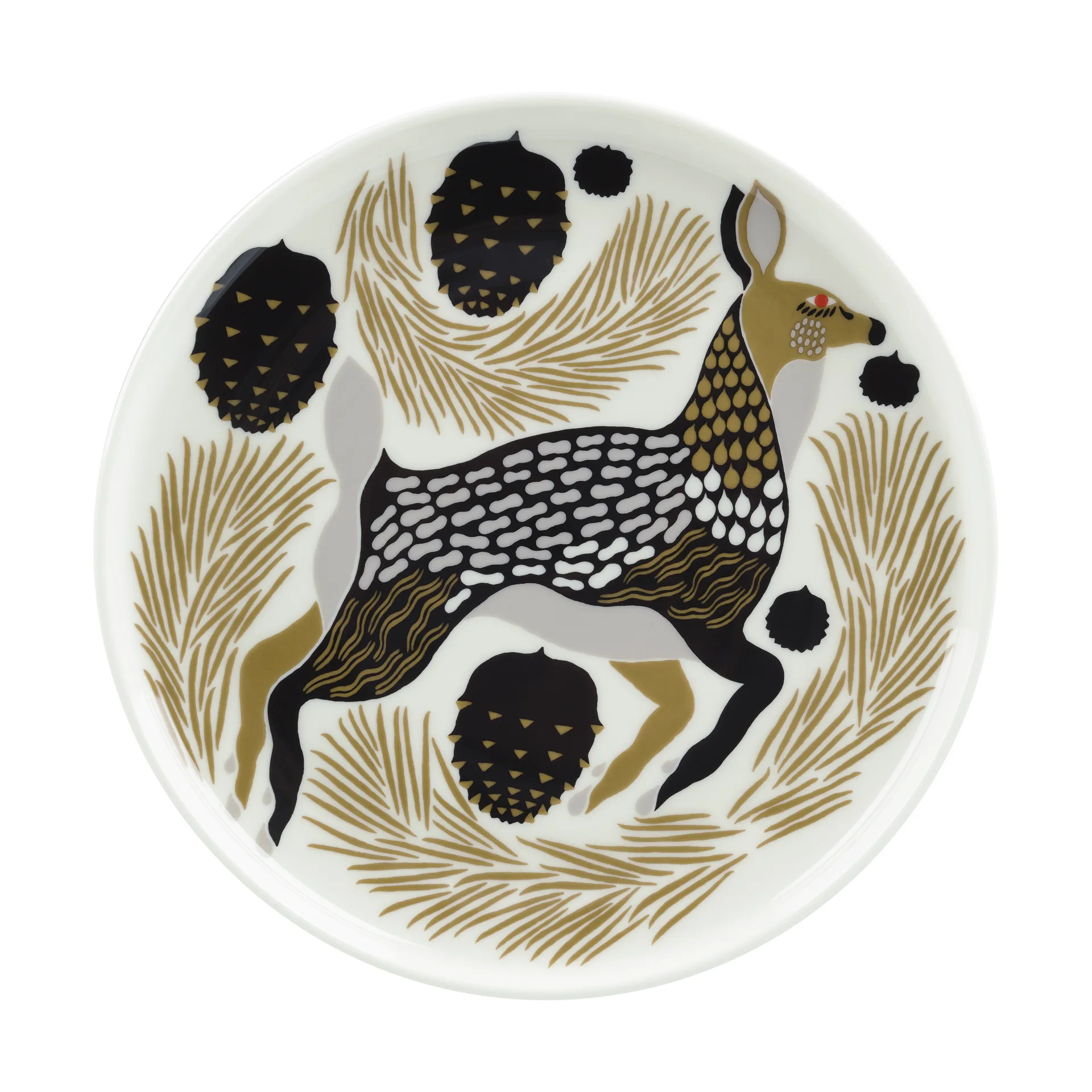 Piatto Peura Ø20 cm, White-coal-mud-light grey Marimekko