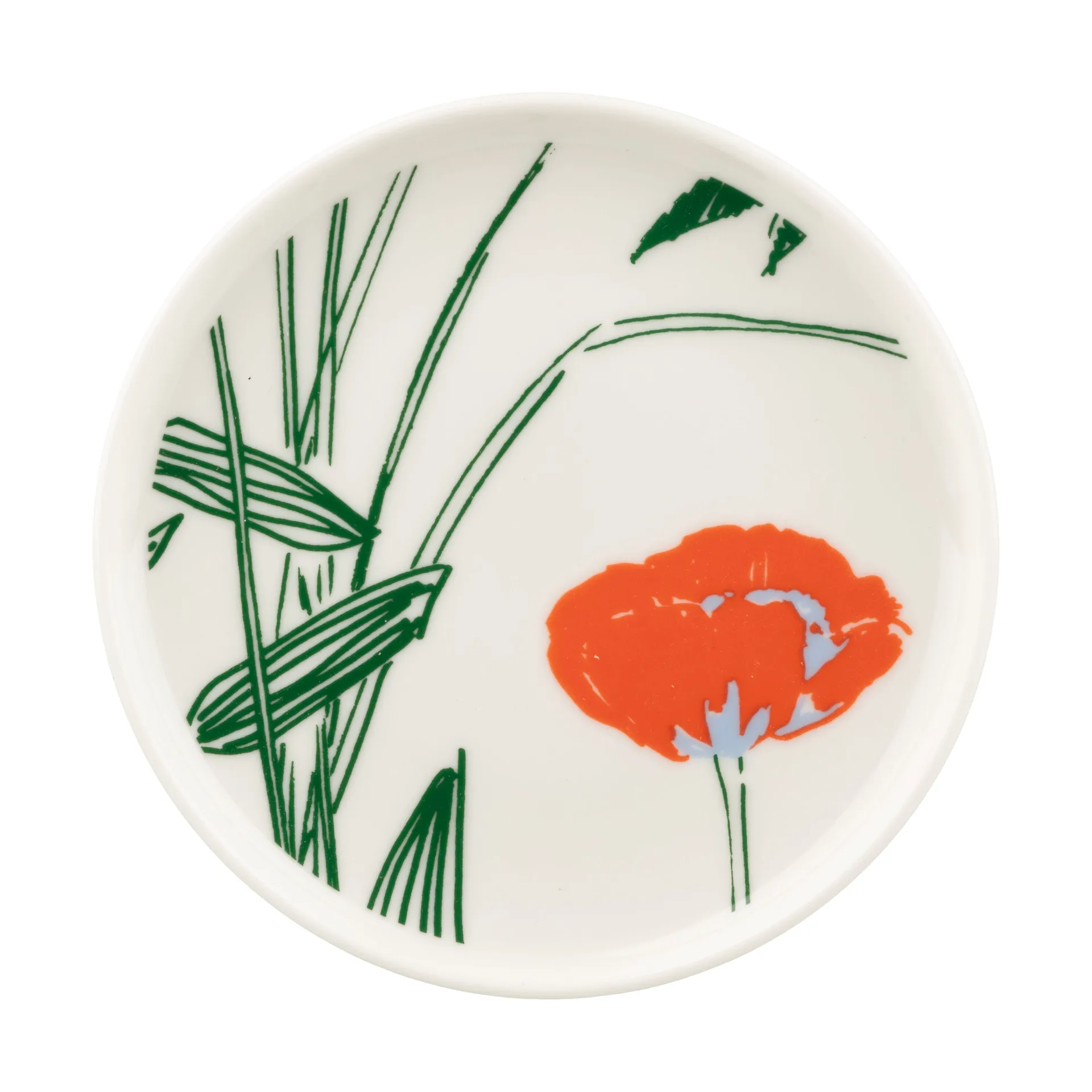 Piatto Puutarhakutsut Ø13,5 cm, Bianco-Verde-Arancio Marimekko