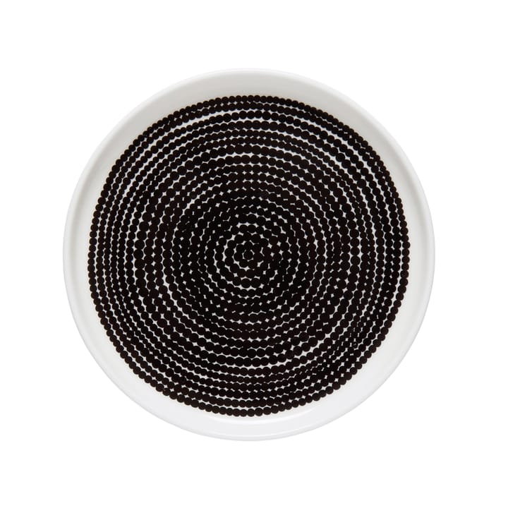 Piatto Räsymatto 13,5 cm - Bianco e nero - Marimekko