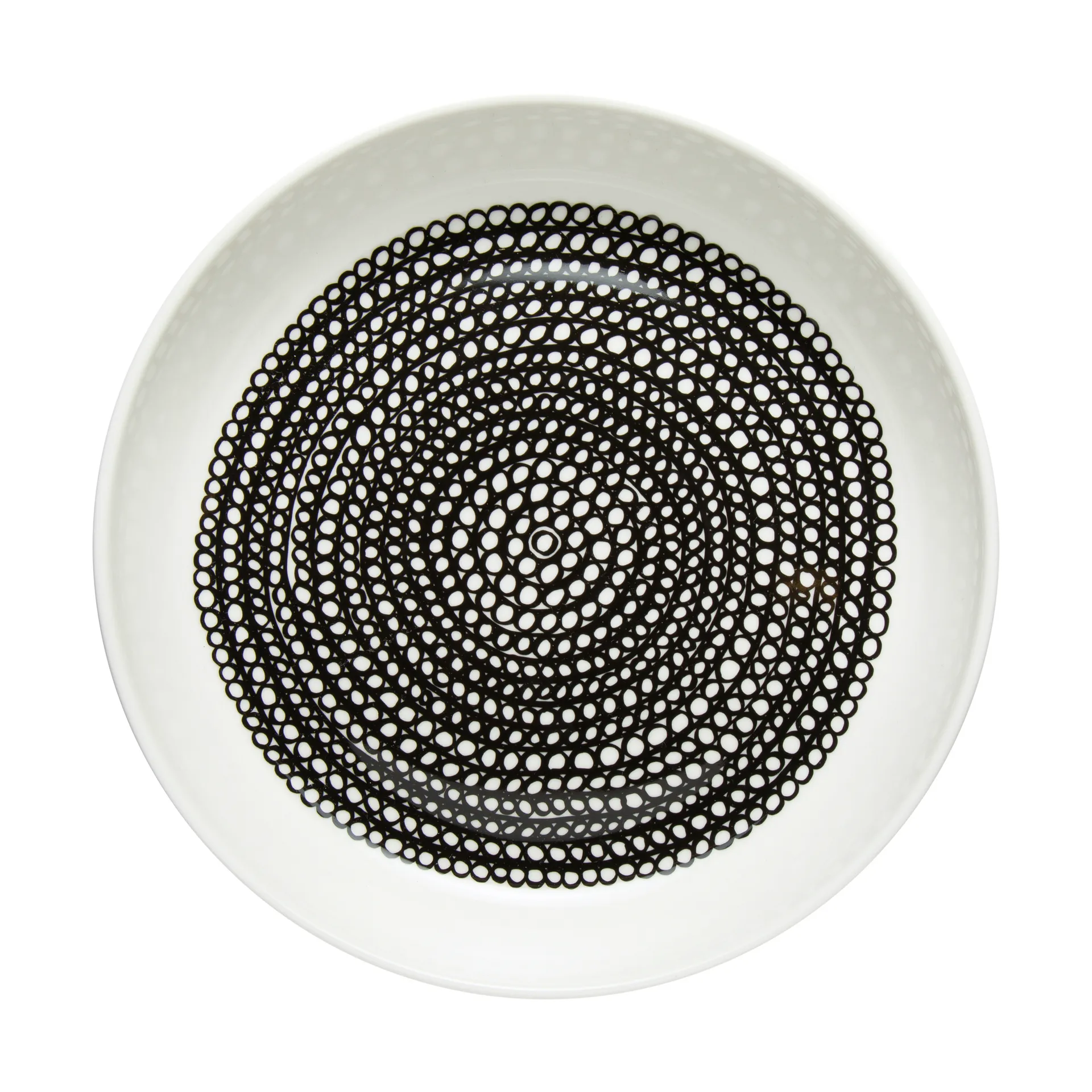 Piatto Räsymatto Ø 20,5 cm, bianco-nero Marimekko
