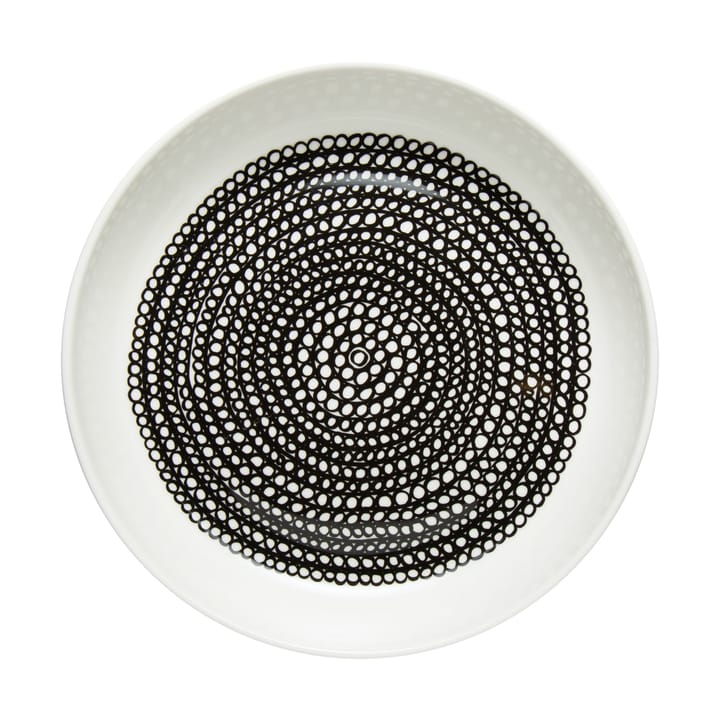 Piatto Räsymatto Ø 20,5 cm - bianco-nero - Marimekko
