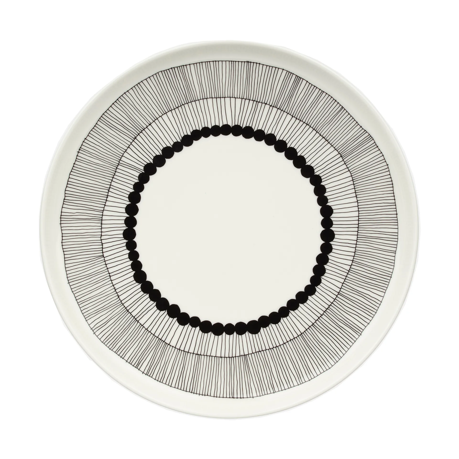 Piatto Siirtolapuutarha Ø25 cm, White-black Marimekko