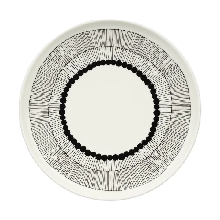 Piatto Siirtolapuutarha Ø25 cm - White-black - Marimekko